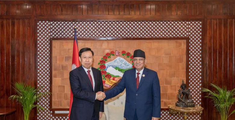王晓晖拜会尼泊尔总理普拉昌达